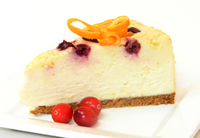 Cranberry Orange Cheesecake from Trees Organic Coffeehouse in Vancouver BC