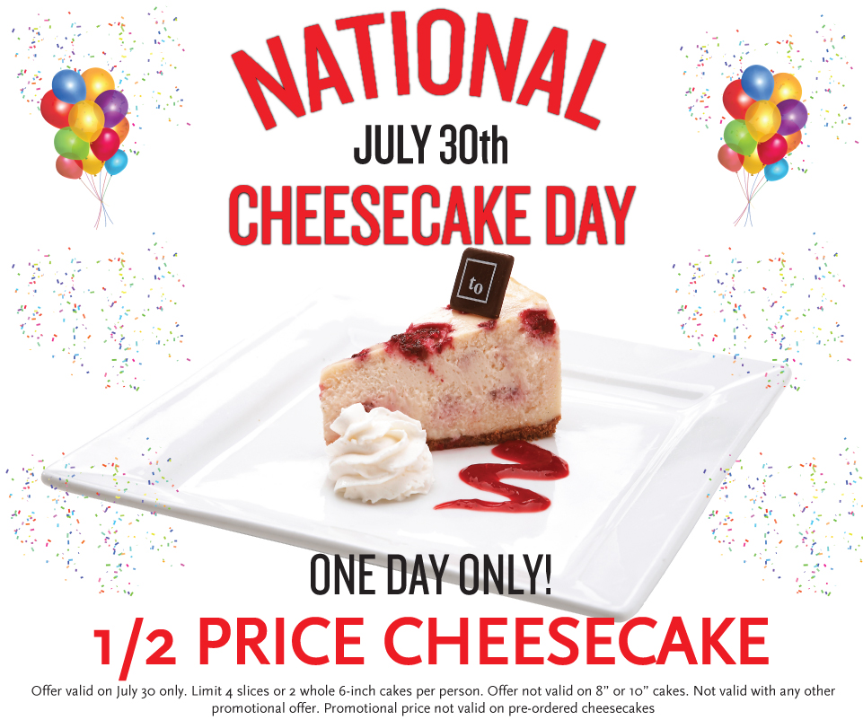 National Cheesecake Day 2015 Special