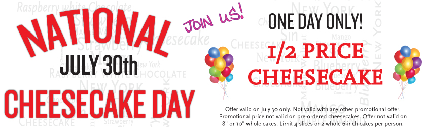 National Cheesecake Day 2015 Special