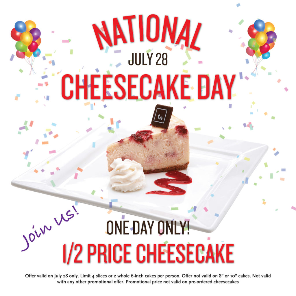 National Cheesecake Day 2016