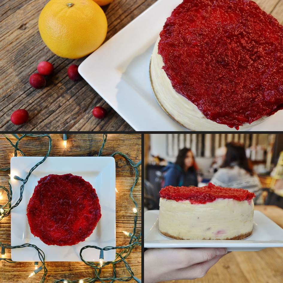 Cranberry Orange Cheesecake by Trees Organic Coffee