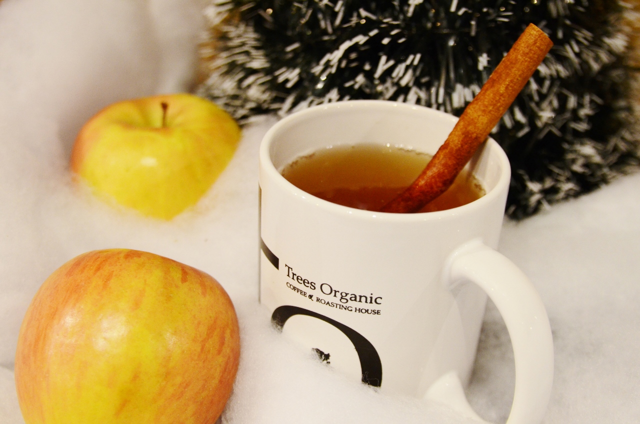 Hot Apple Cider by Trees Organic Coffee and Roasting House