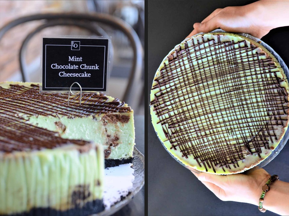 Mint Chocolate Chunk Cheesecake