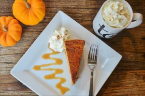 Pumpkin Spice Cheesecake and Latte