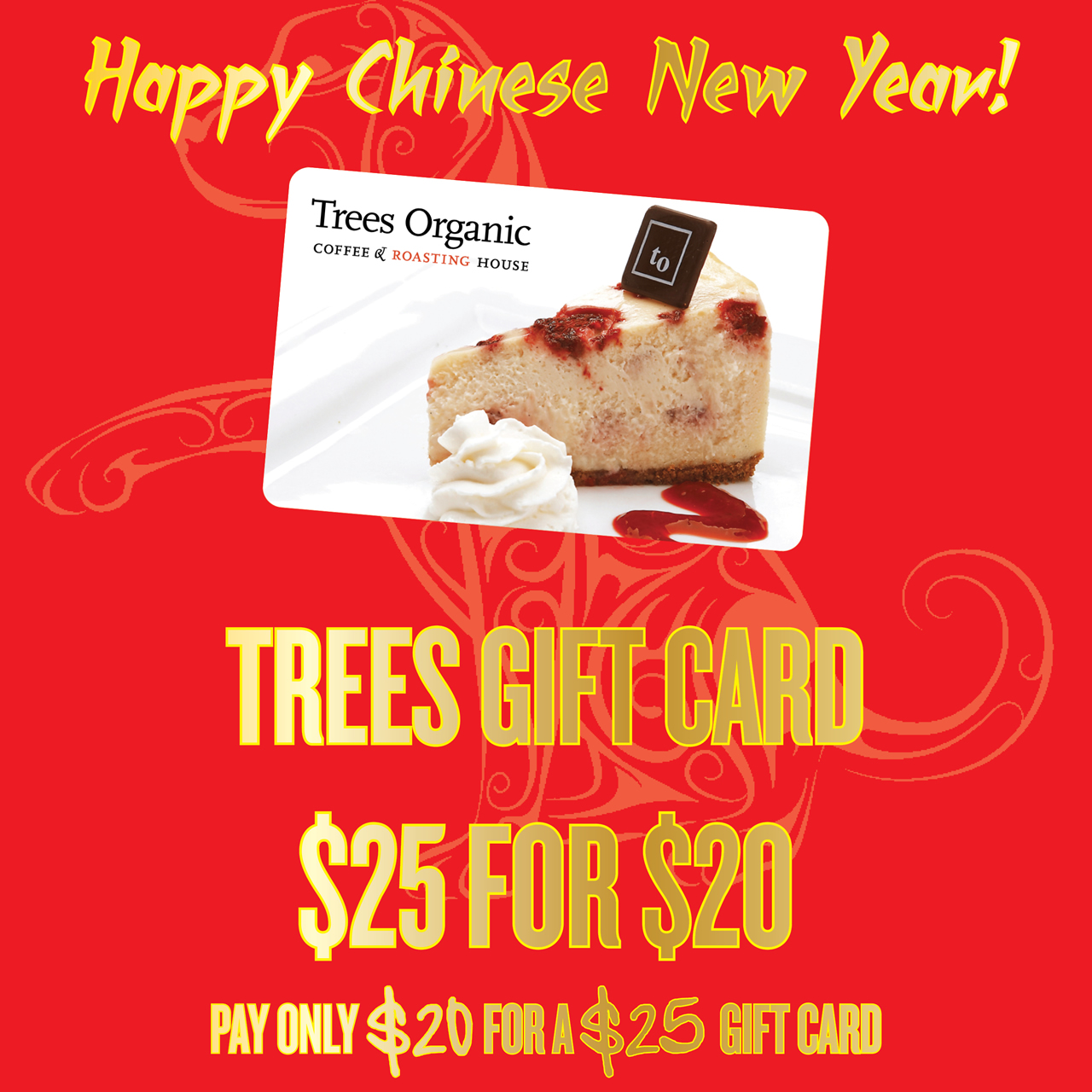 Chinese New Year Lucky Offer | $25 Gift Card for $20